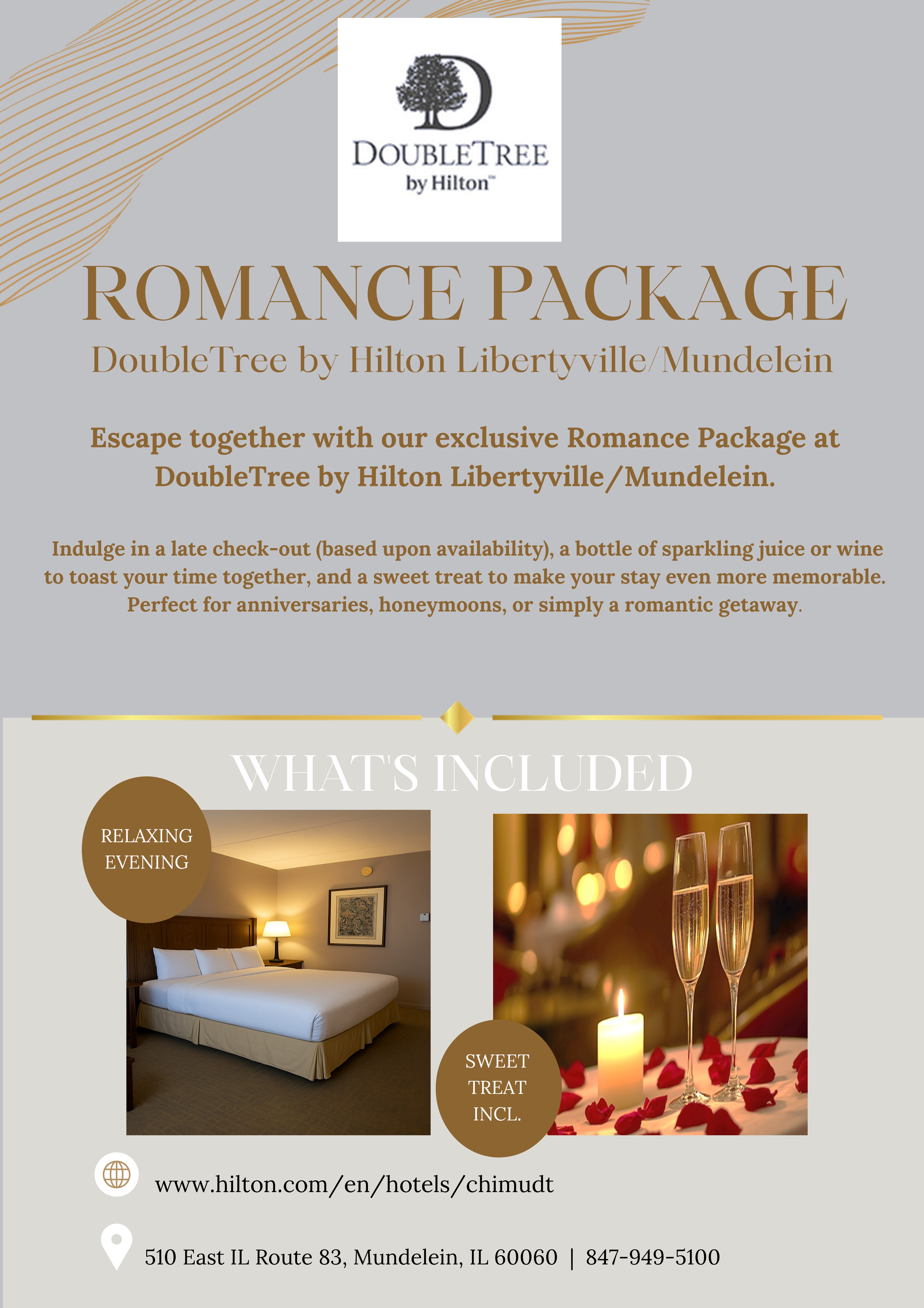 The Perfect Escape at DoubleTree by Hilton Libertyville-Mundelein